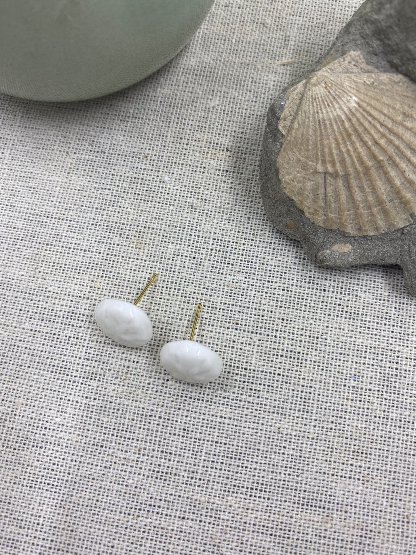 Sand Dollar Earrings-white, navy, sea green, or coral